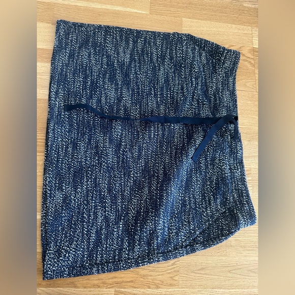 Dresses & Skirts - Loft Ann Taylor Womens Navy Blue Knit Skirt Elastic Drawstring Waist